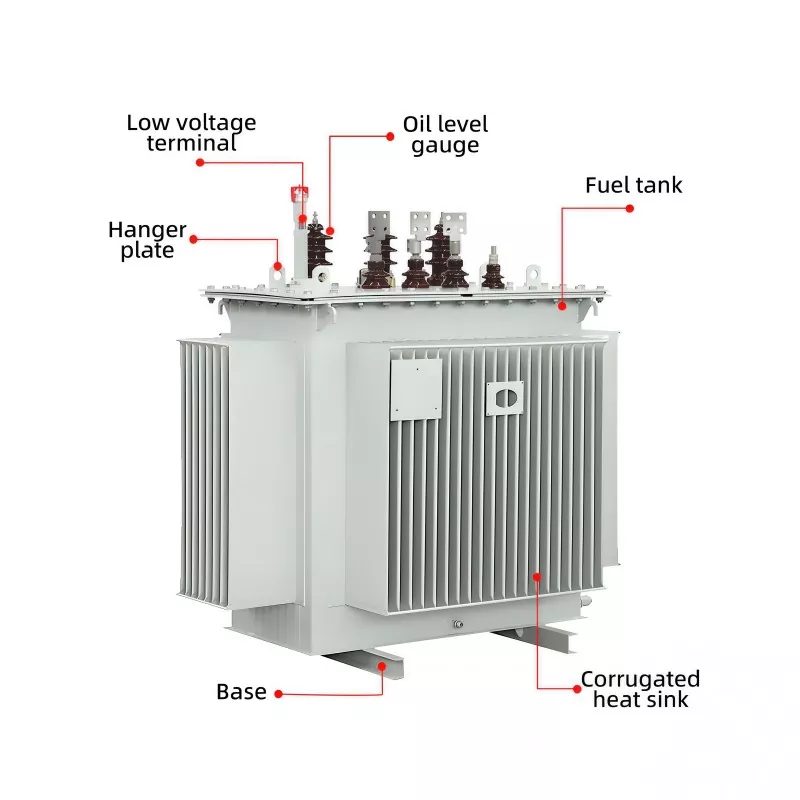 11KV bemenet 0,4KV kimenet Háromfázisú olajba merülő transzformátor